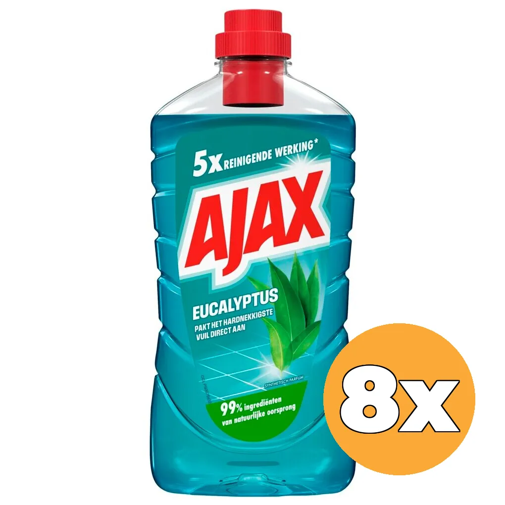 8x Ajax Allesreiniger Eucalyptus (8 x 1000 ml)