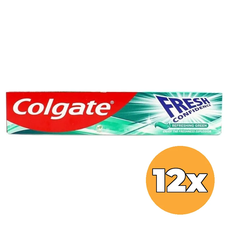 12x Colgate Tandpasta Fresh Confidence Refreshing Green (12 x 75 ml)