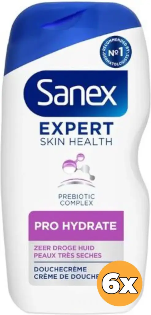 6x Sanex Shower Gel Pro Hydrate (6 x 400 ml)