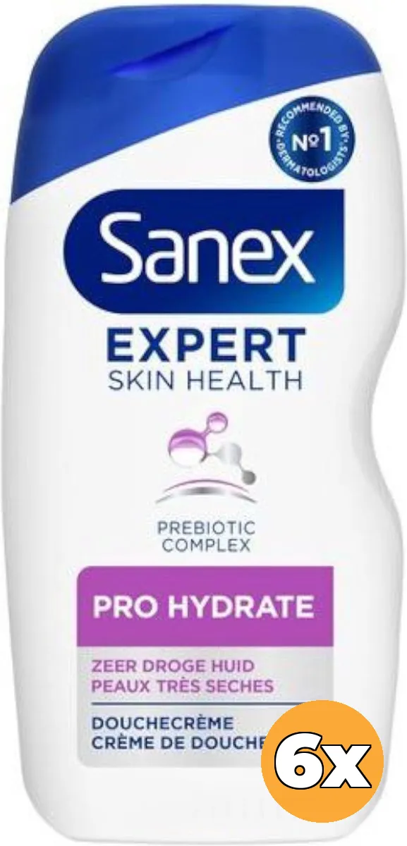 6x Sanex Shower Gel Pro Hydrate (6 x 400 ml)