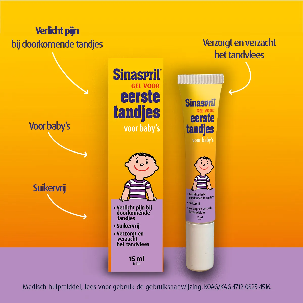 Sinaspril Gel Voor Eerste Tandjes (15  ml)
