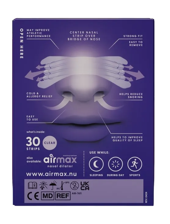 Airmax Nasal Strip Clear (30 stuks)