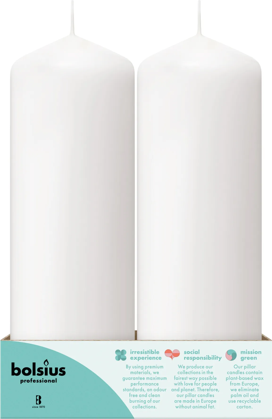 Bolsius Horeca Stompkaarsen 20/7 Wit (6 stuks) - image 2