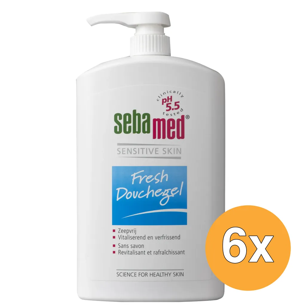 6x Sebamed Douchegel pomp (1000 ml)