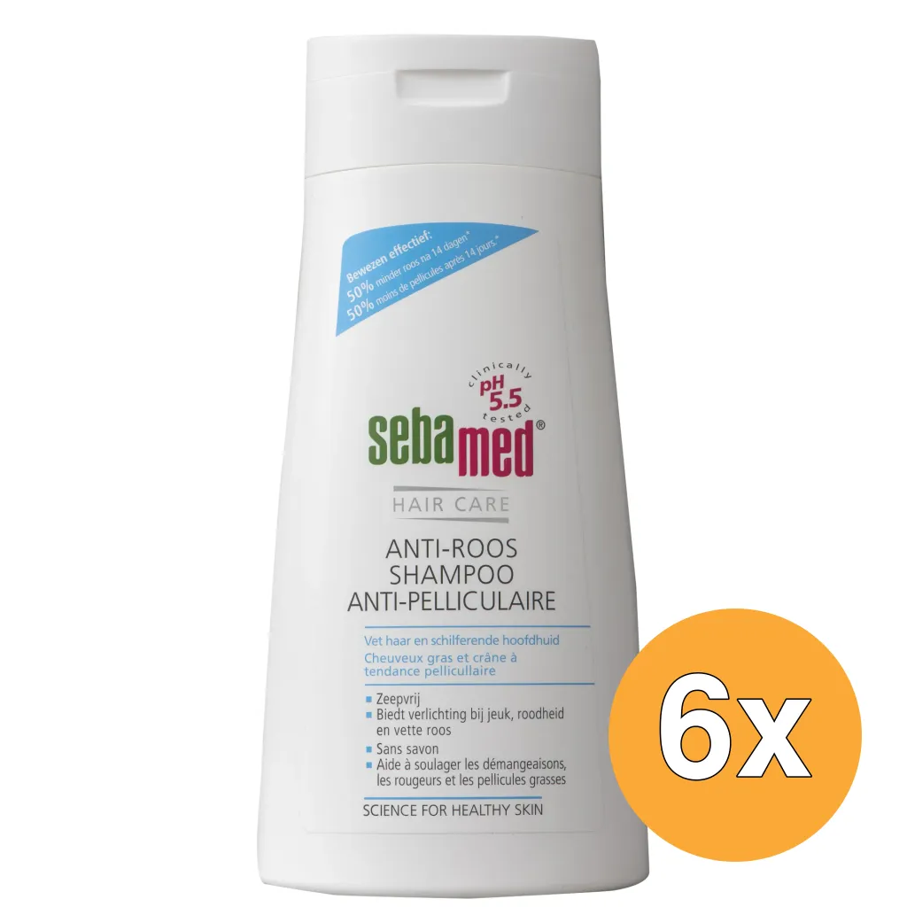 6x Sebamed Anti-roos shampoo (400 ml)