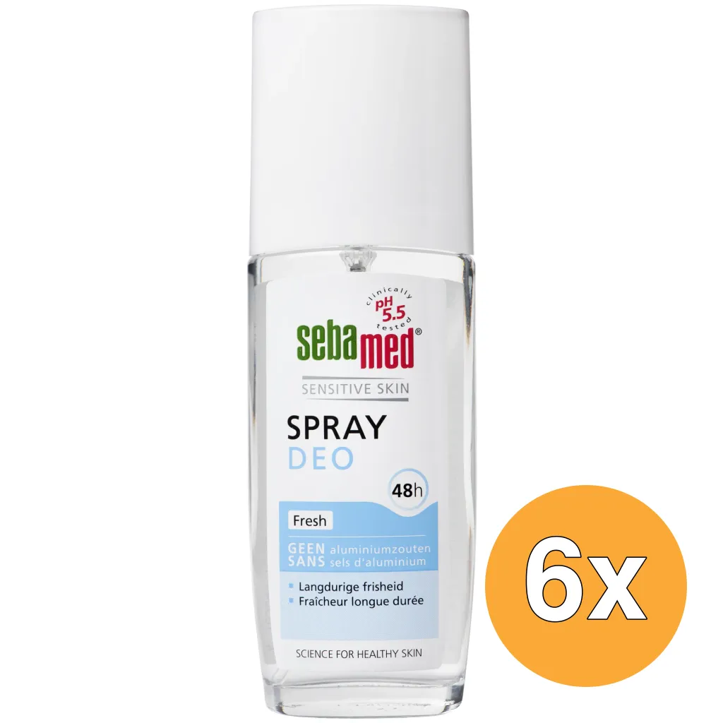 6x Sebamed Deodorant spray fresh (75 ml)