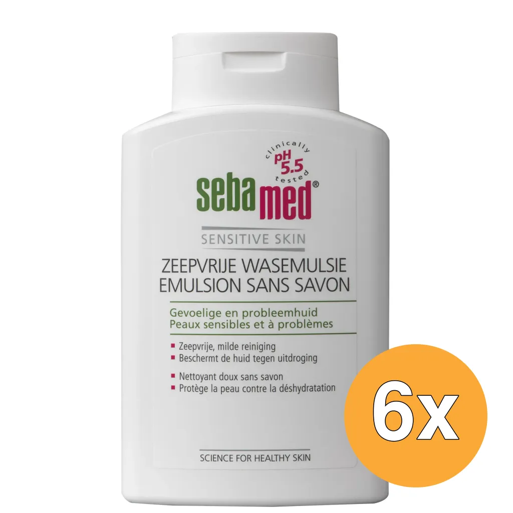 6x Sebamed Zeepvrij wasemulsie (500 ml)