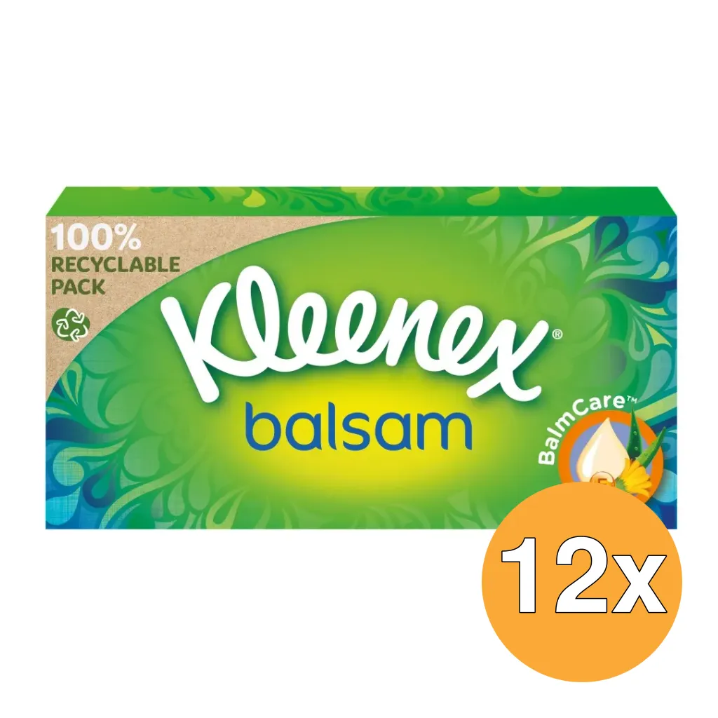 12x Kleenex Balsam Tissue Box (64 stuks)