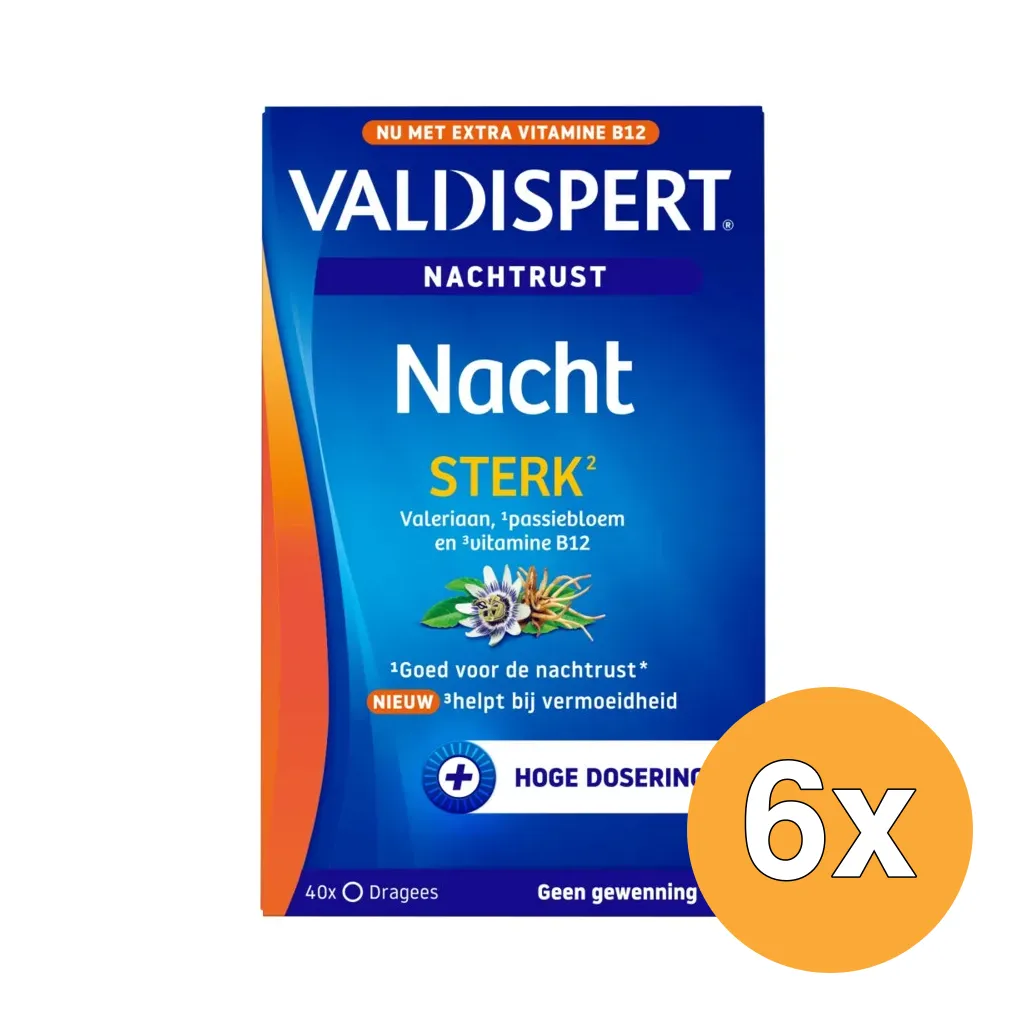 6x Valdispert Nacht Sterk (40 Dragees)