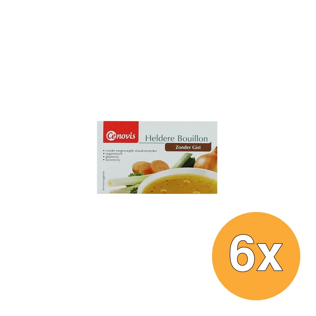 6x Cenovis Heldere Bouillon Gistvrijtabletten (88 gr)