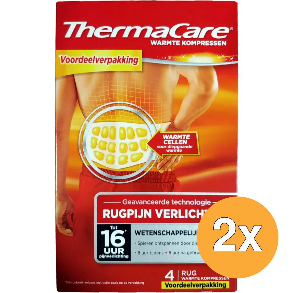 2x Thermacare Promopack Rug Kompres (4 stuks)