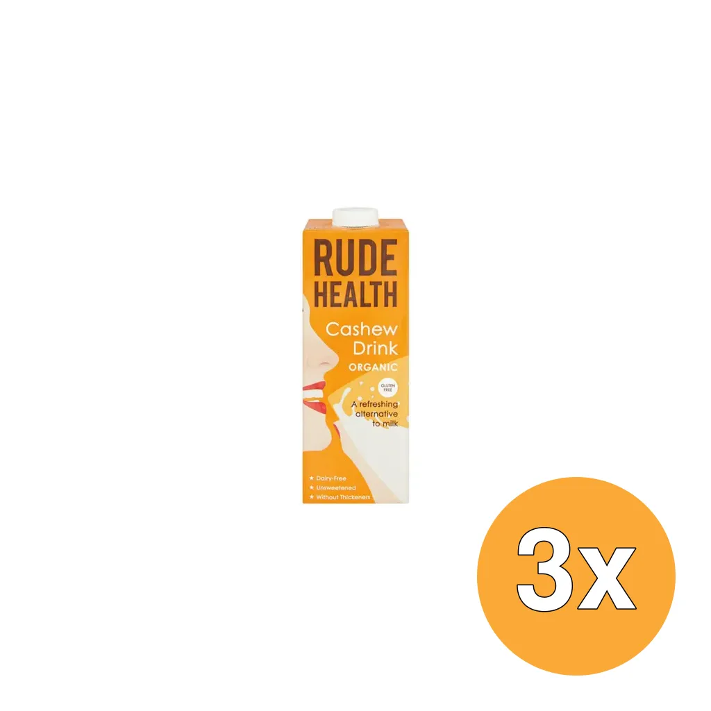 3x Rude Health Cashewnootdrank Bio (1000 ml)