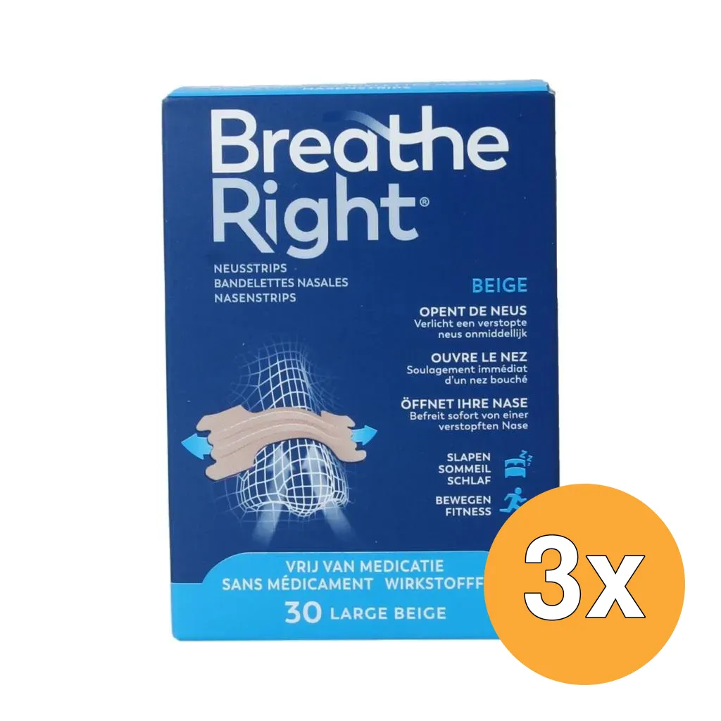 3x Breathe Right Large (30 stuks)