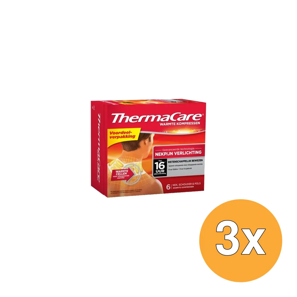 3x Thermacare Promopack Nek Schouder Pols (6 stuks)