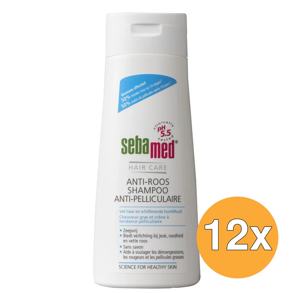 12x Sebamed Anti-roos shampoo (200 ml)