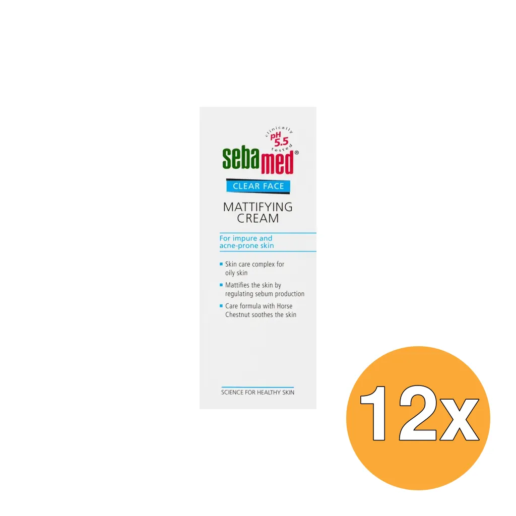 12x Sebamed Mattifying Face cream (50 ml)