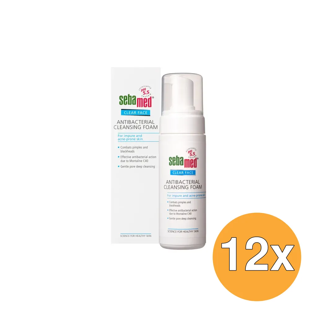 12x Sebamed Anti-Bacterial Cleansing Foam (150 ml)