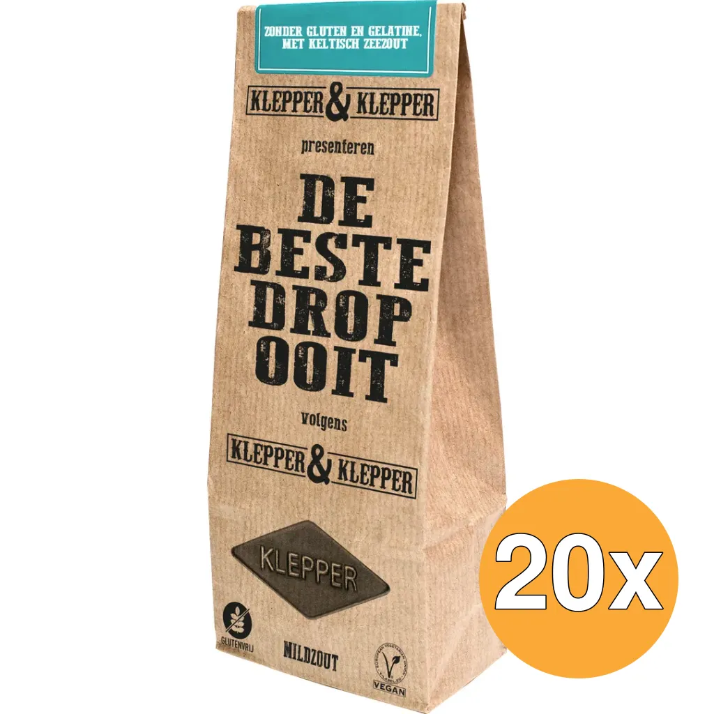 20x Klepper&Klepper De Beste Drop Ooit Mildzout (200 gr)