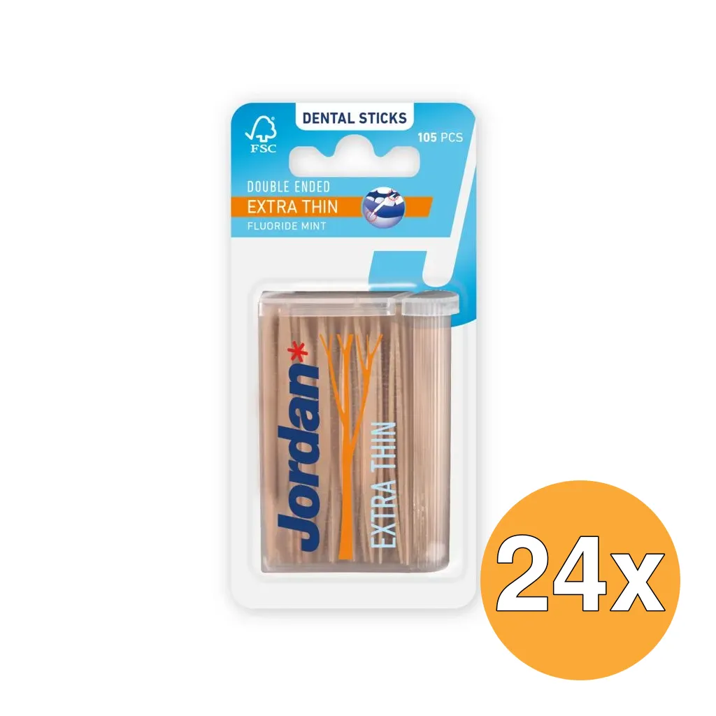 24x Jordan Tandenstoker extra dun (105 stuks)
