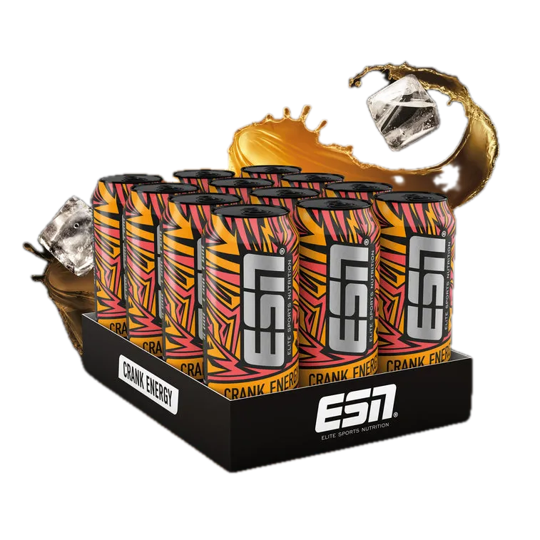 ESN Crank Energy Peach Iced Tea (12 x 500 ml)