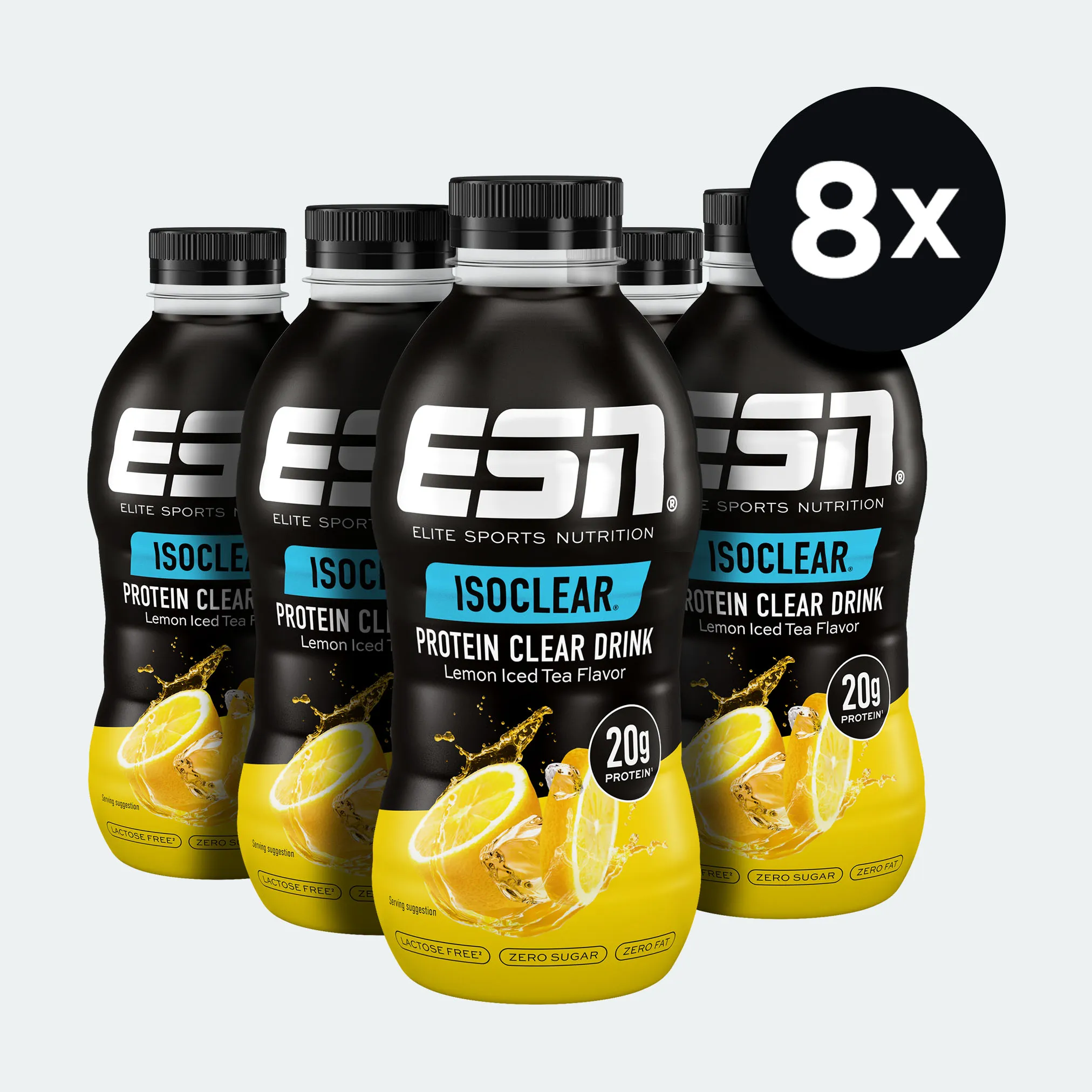 ESN Isoclear Protein Clear Drink Lemon Iced Tea (8x500 ml)