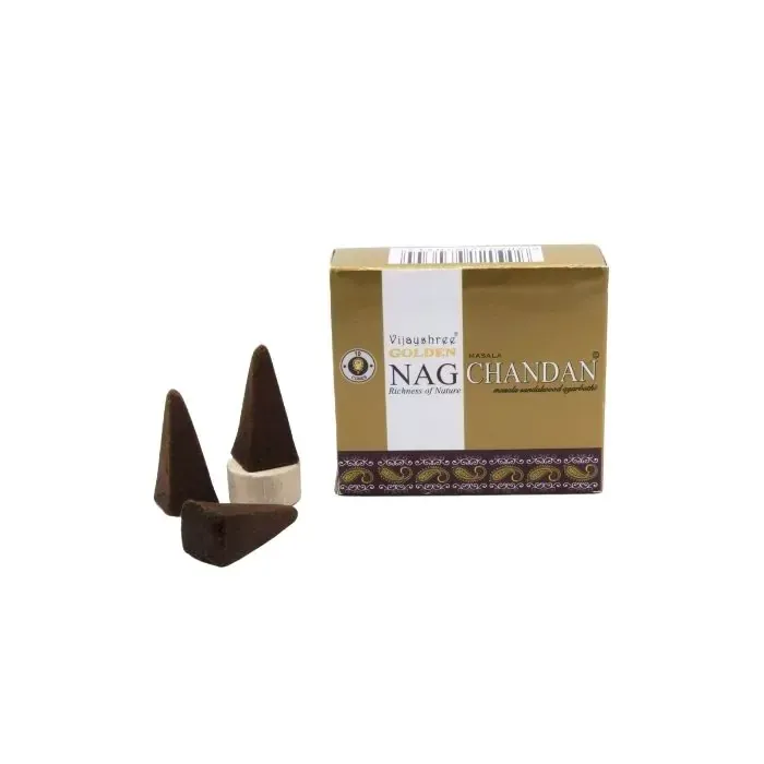 Golden Nag Chandan Cones - Plumeria  (1 stuks)