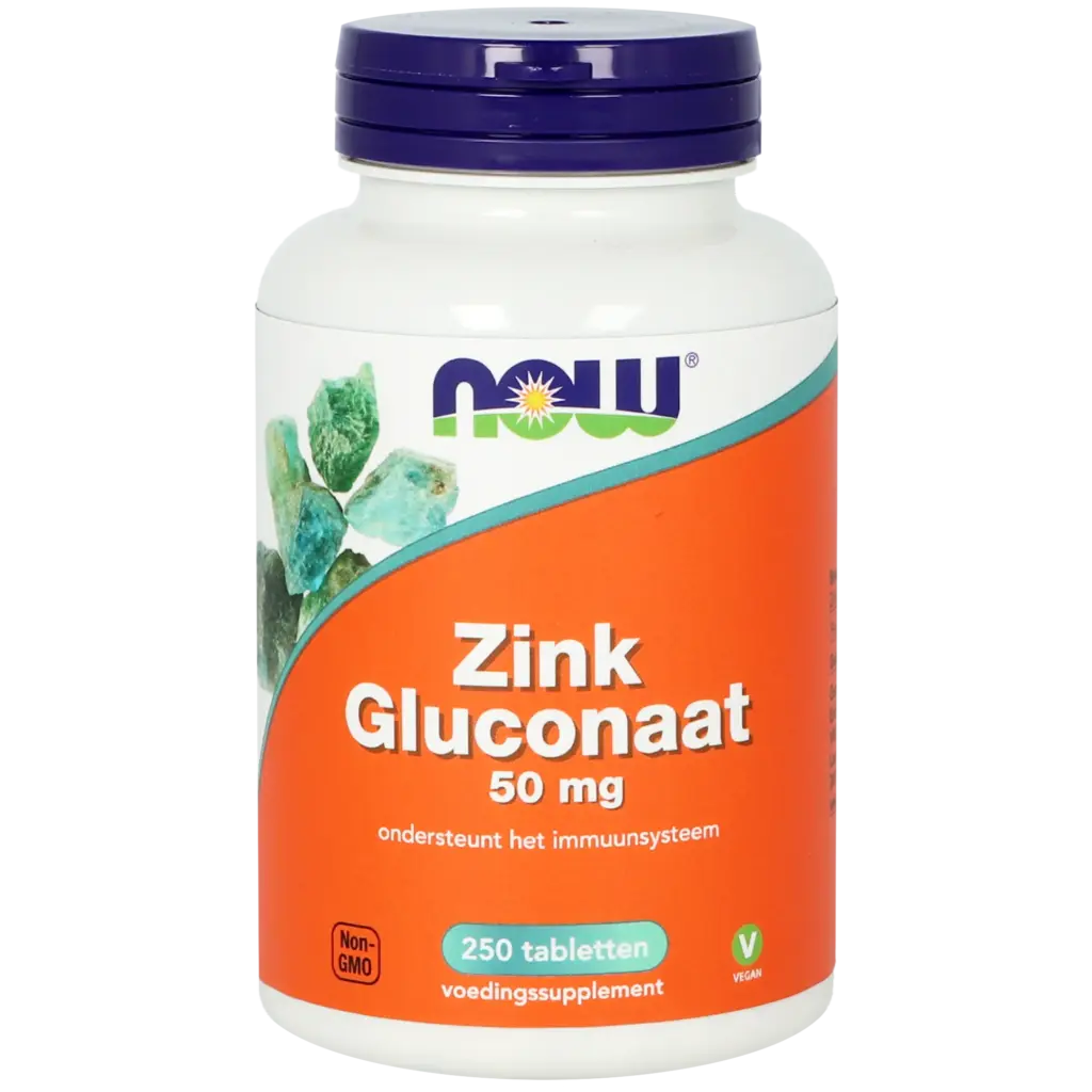 Now Zink Gluconaat 50 mg (250 tabletten)