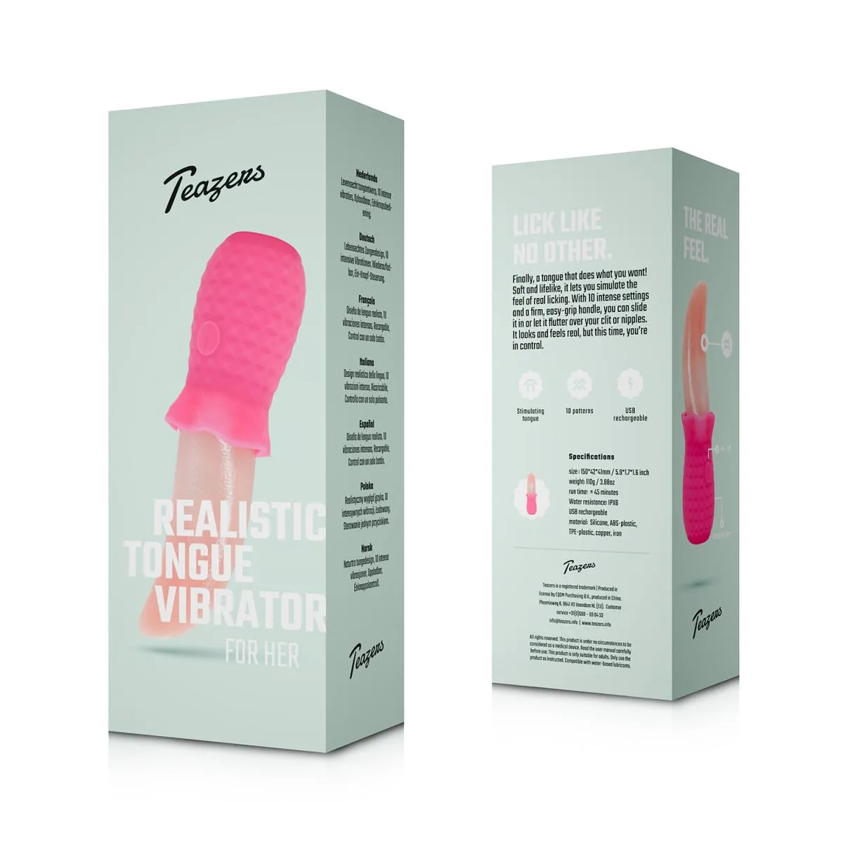 Teazers Tong Vibrator Roze (1 stuk)