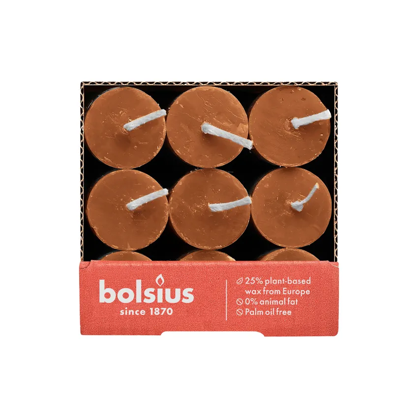 Bolsius Rustieke Tafelkaars 270/23 Spice Brown (9 stuks)