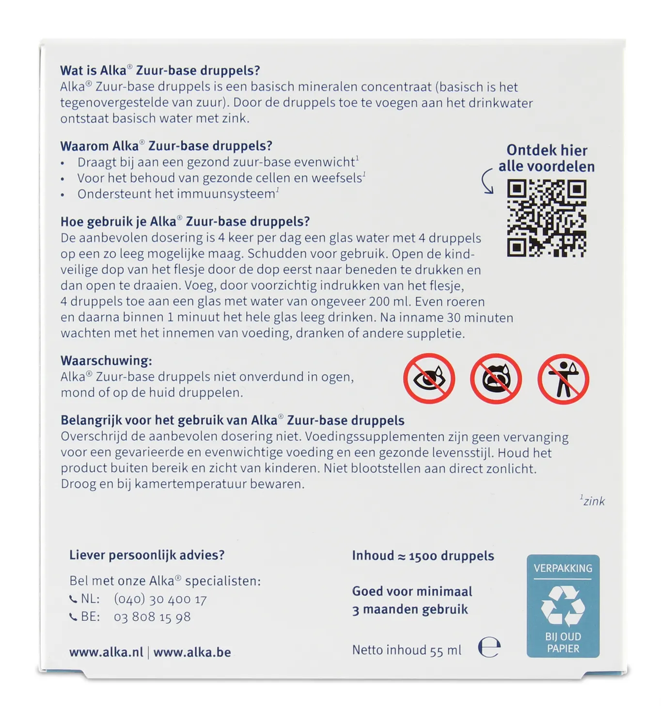Alka Zuur-base Druppels (55 ml) - image 2