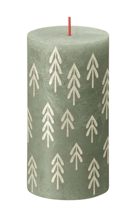 Bolsius Silhouette Rustiekkaars 130/68 Fresh Olive (1 stuk)