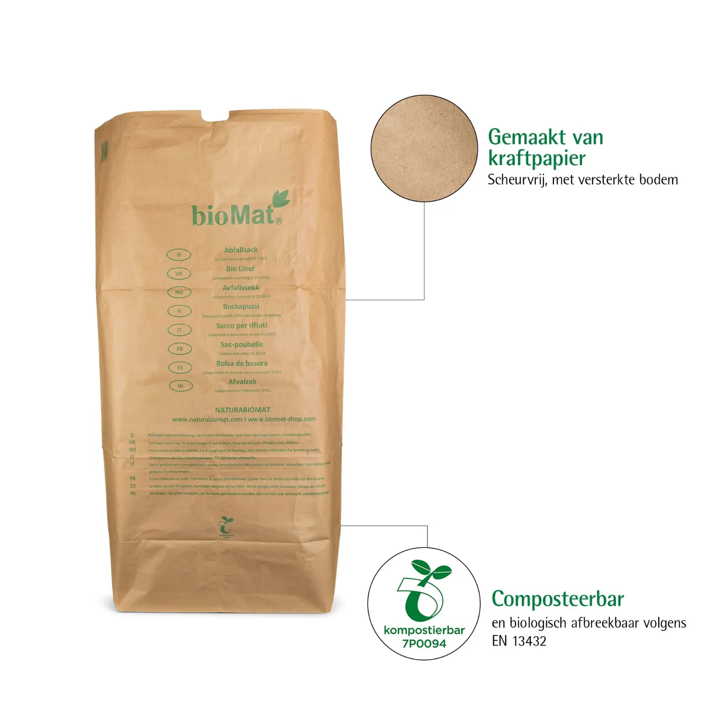 Biomat Papieren Afval Zakken Container 240 Liter (25 stuks) - image 3