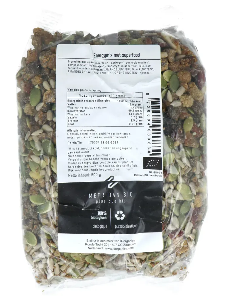 Bionut Energie Mix met Superfood (500 gr)