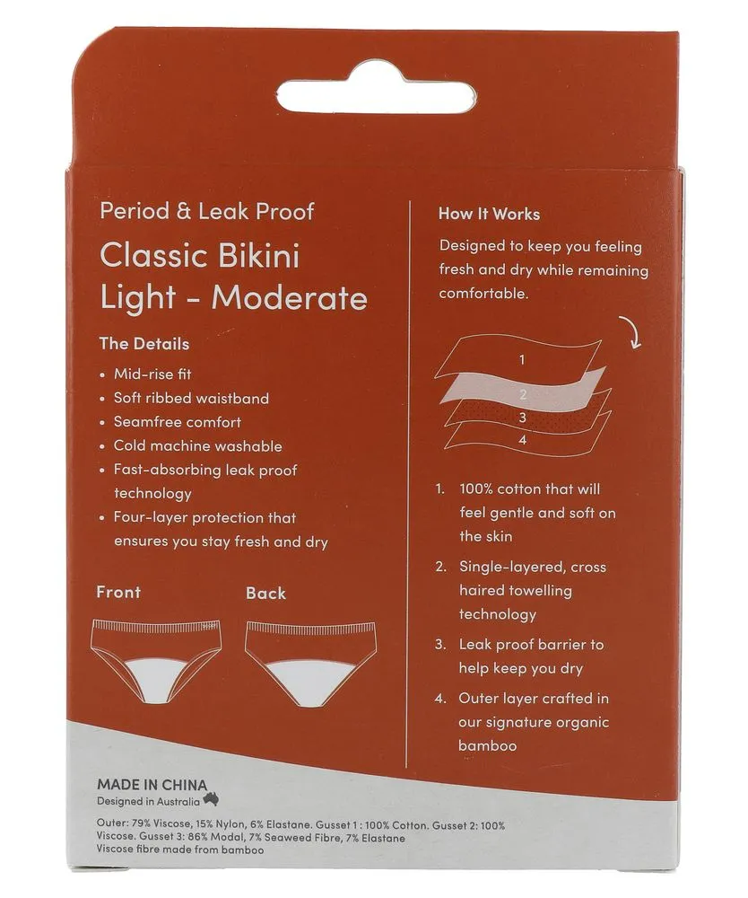Boody Menstruatieondergoed Bikinislip Zwart Licht / Normaal Maat S (1 stuk) - image 6