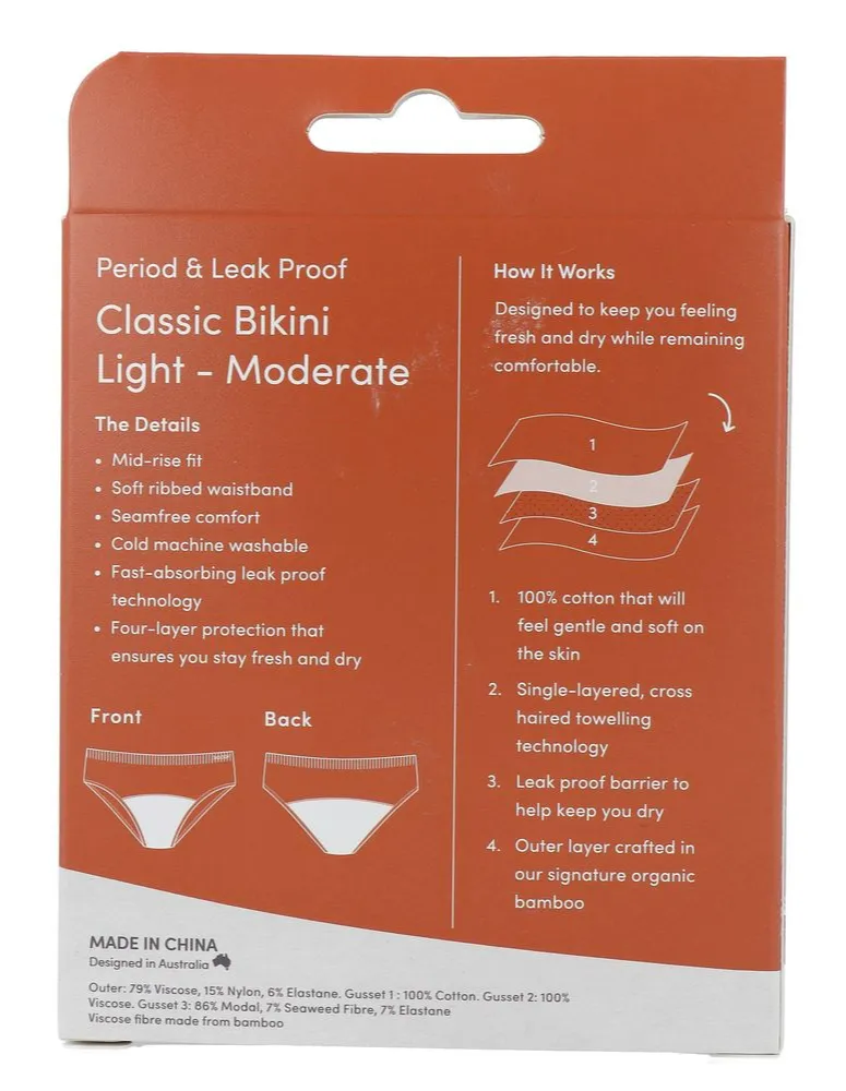 Boody Menstruatieondergoed Bikinislip Zwart Licht / Normaal Maat XL (1 stuk) - image 6