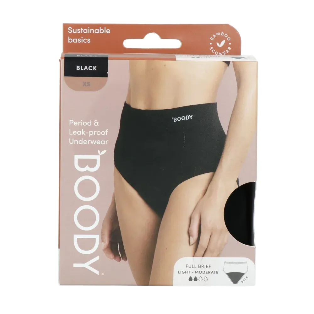 Boody Menstruatieondergoed Tailleslip Zwart Licht Maat Xs (1 stuk)