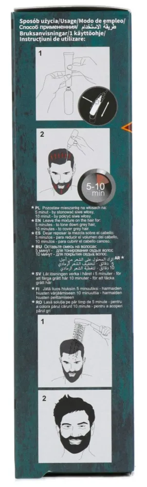 Cameleo Men Hair Color Cream 1.0 Black (1 stuk) - image 2