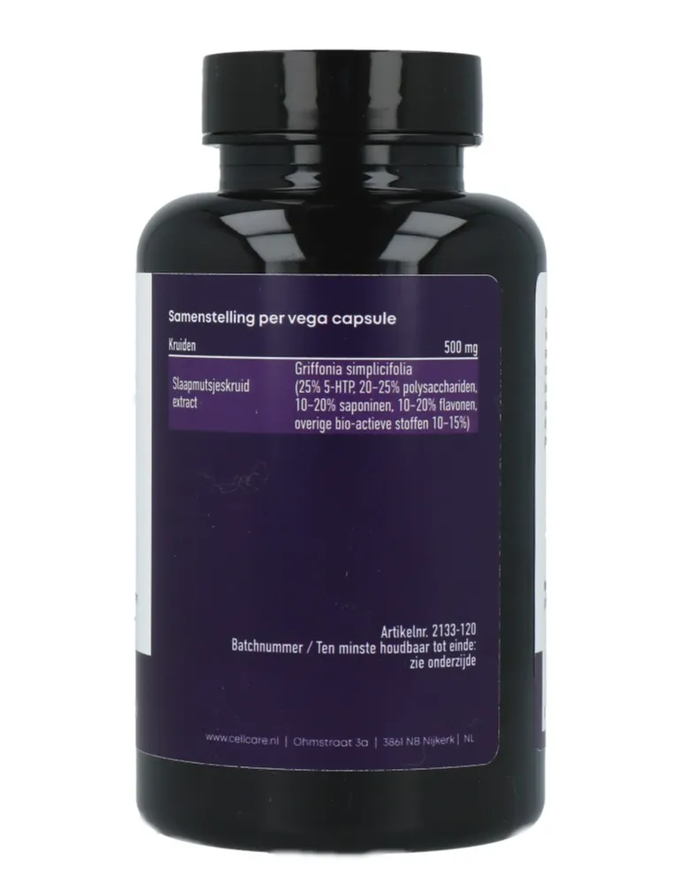 Cellcare Griffonia 125mg 5-htp Capsules (120 vegetarische capsules)