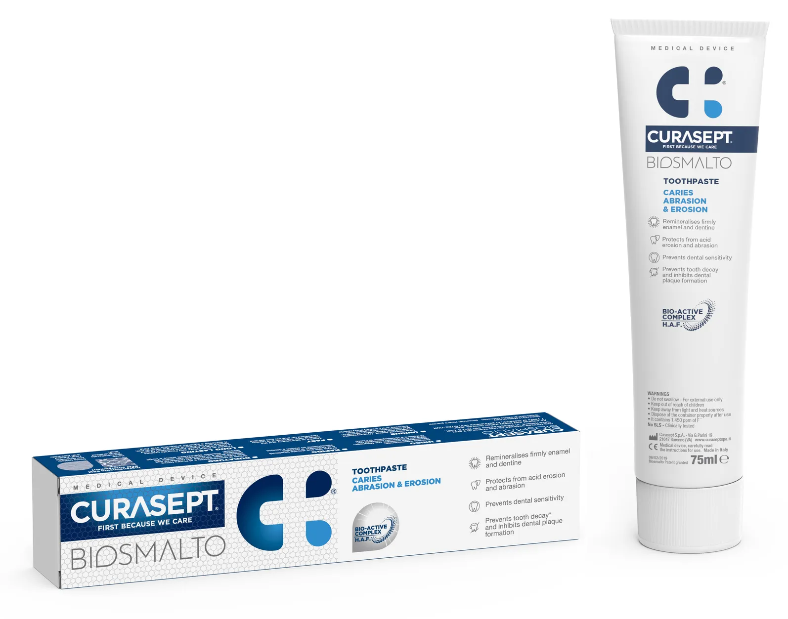 Curasept Biosmalto Caries Toothpaste (75 ml) - image 2