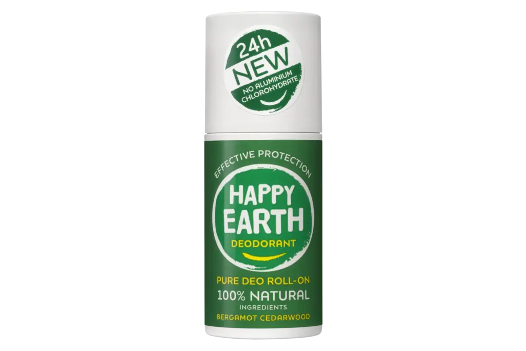 Happy Earth 100% Natural Deo Roll-on Bergamot Cedarwood (75 ml)