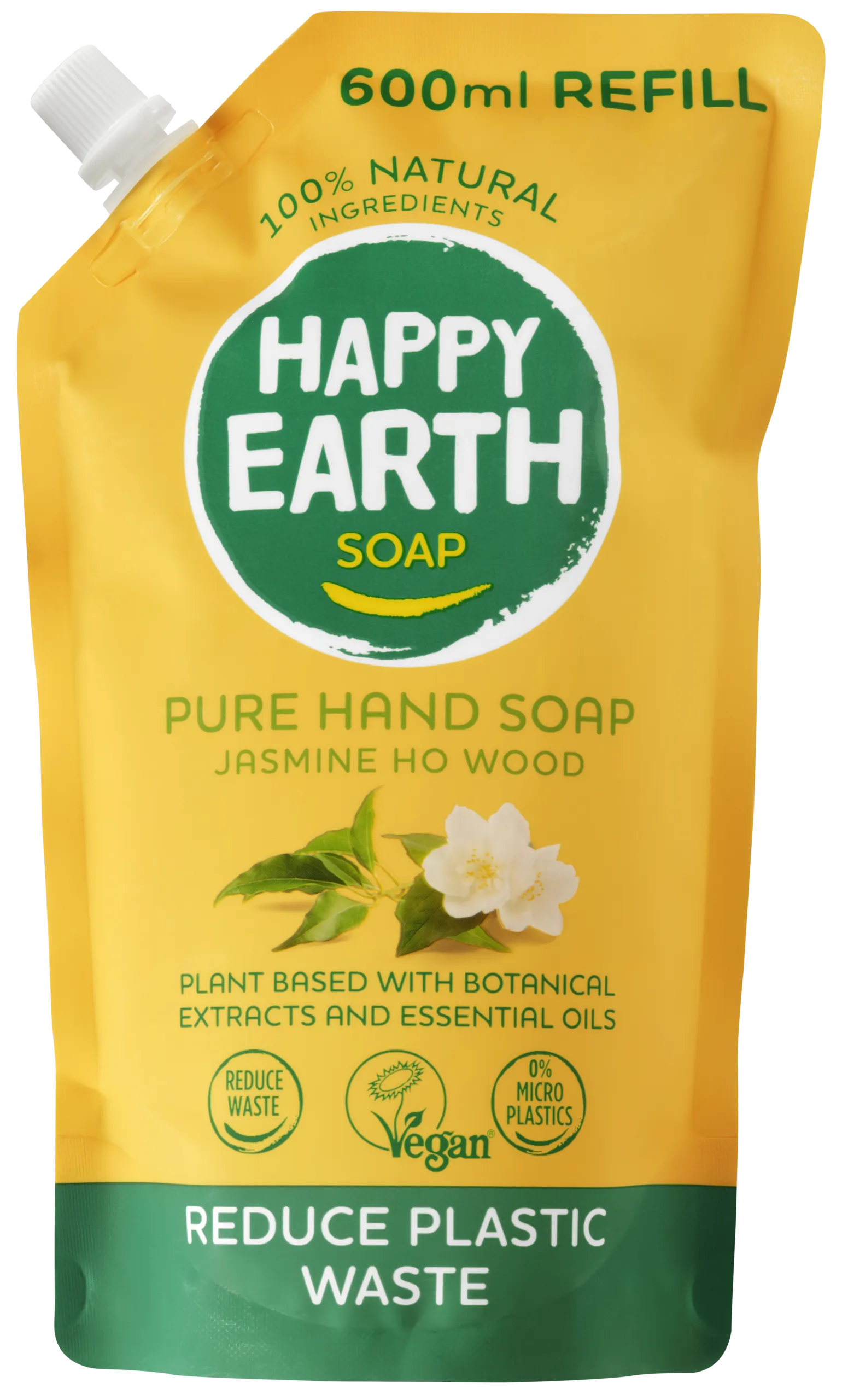 Happy Earth Pure Hand Soap Refill Jasmine Ho Wood (600 ml)