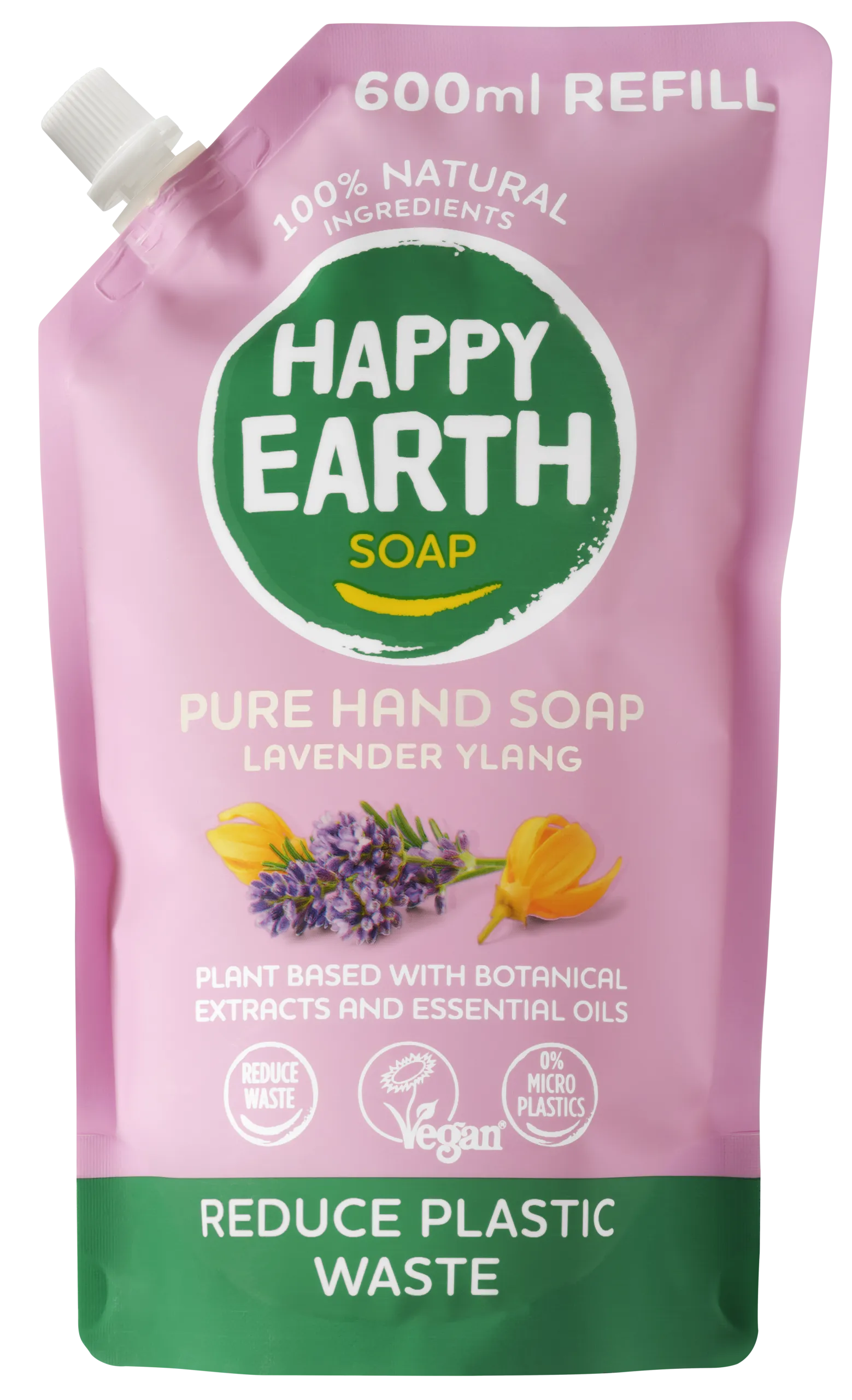 Happy Earth Pure Hand Soap Refill Lavender Ylang (600 ml)