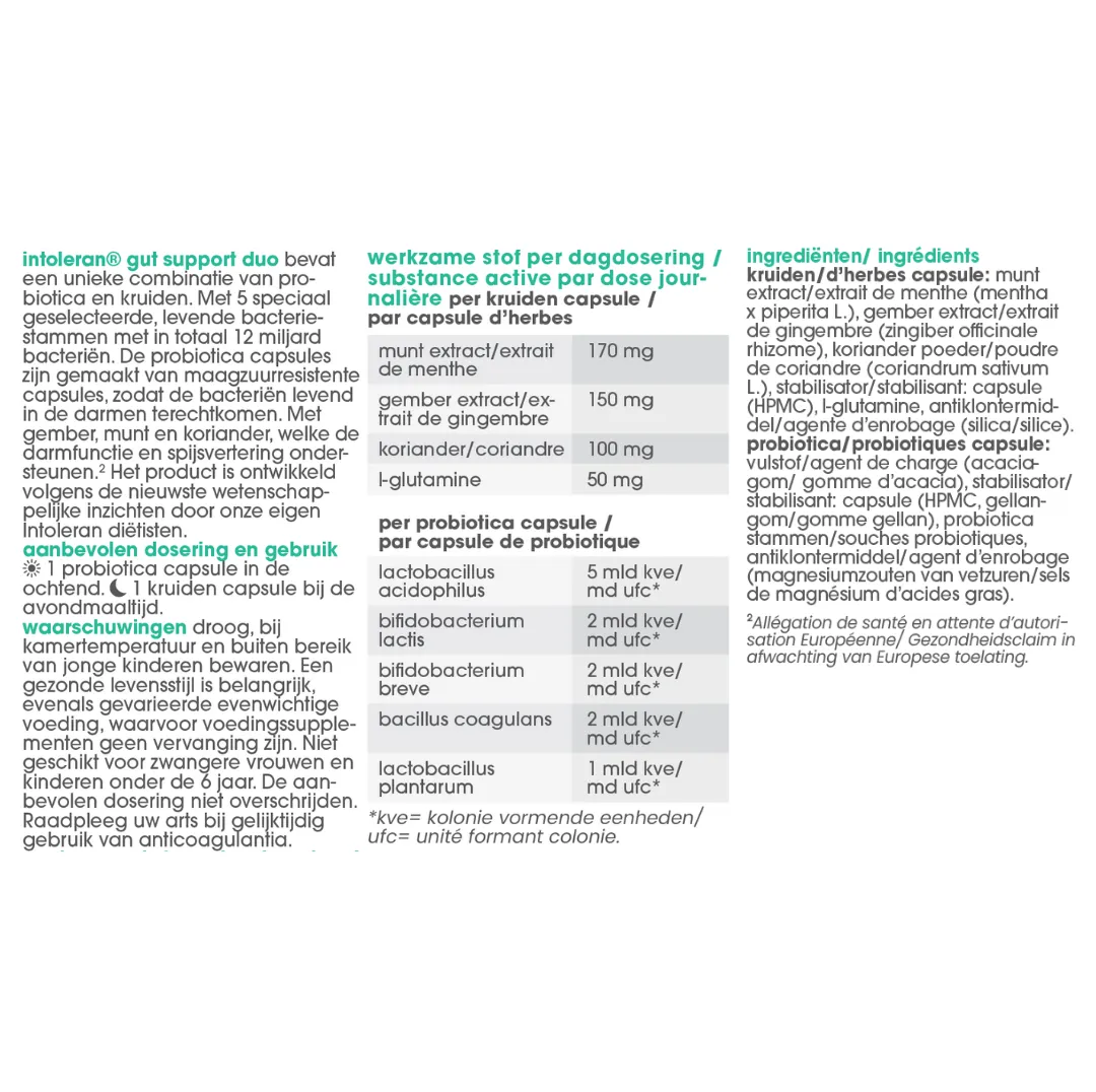 Intoleran Gut Support Duo Capsules (60 capsules) - image 4