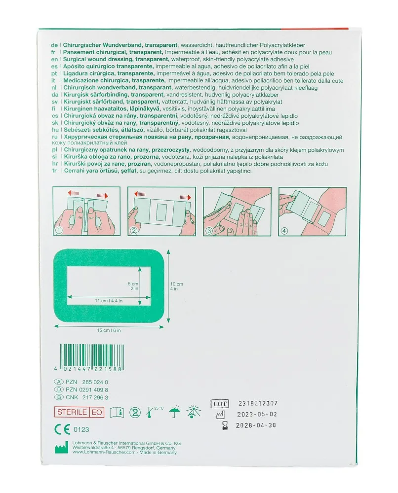 Lohmann & Rauscher Curapor Transparent Wondverband 10x15cm (25 stuks)