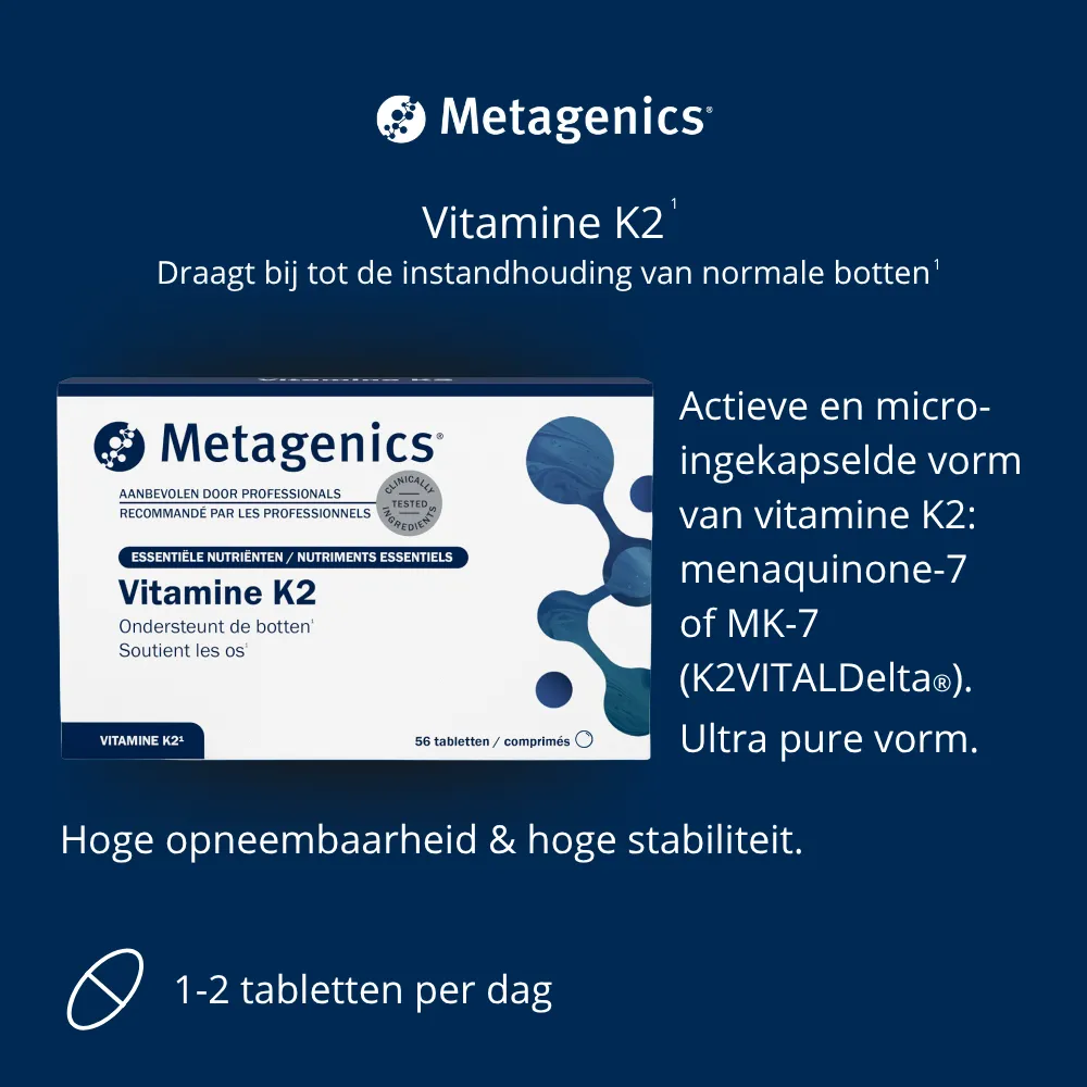 Metagenics Vitamine K2 Tabletten (56 tabletten) - image 3