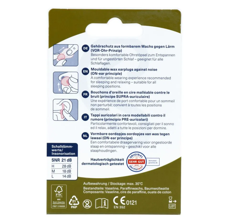 Ohropax Oordopjes Wasbolletjes (20 stuks)