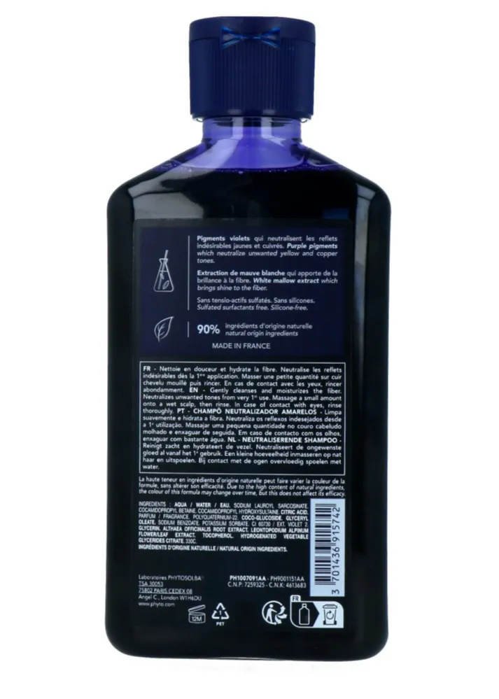 Phyto No Yellow Violet - Zilvershampoo (250 ml)