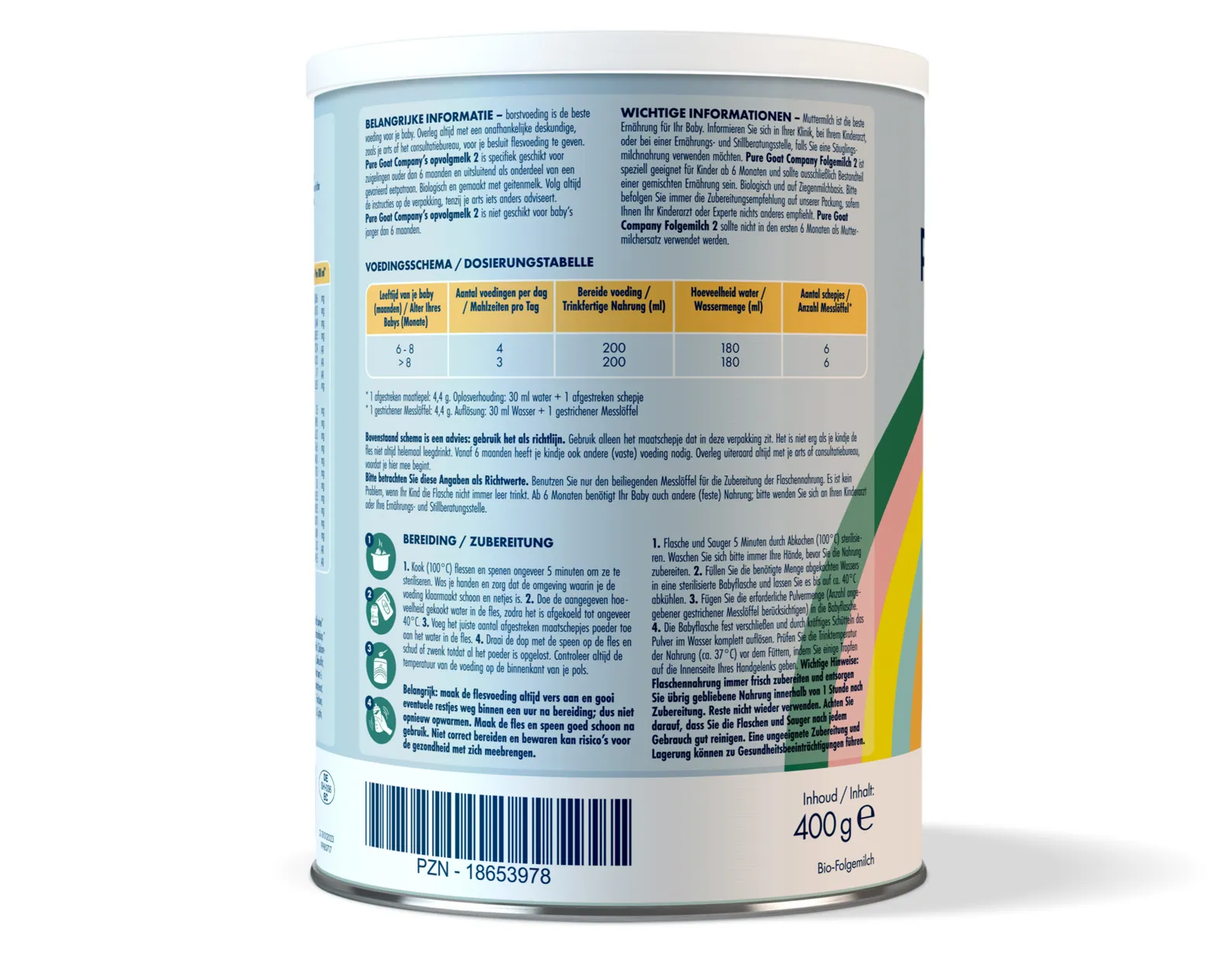 Pure Goat Opvolgmelk 2 Bio (400 gr)