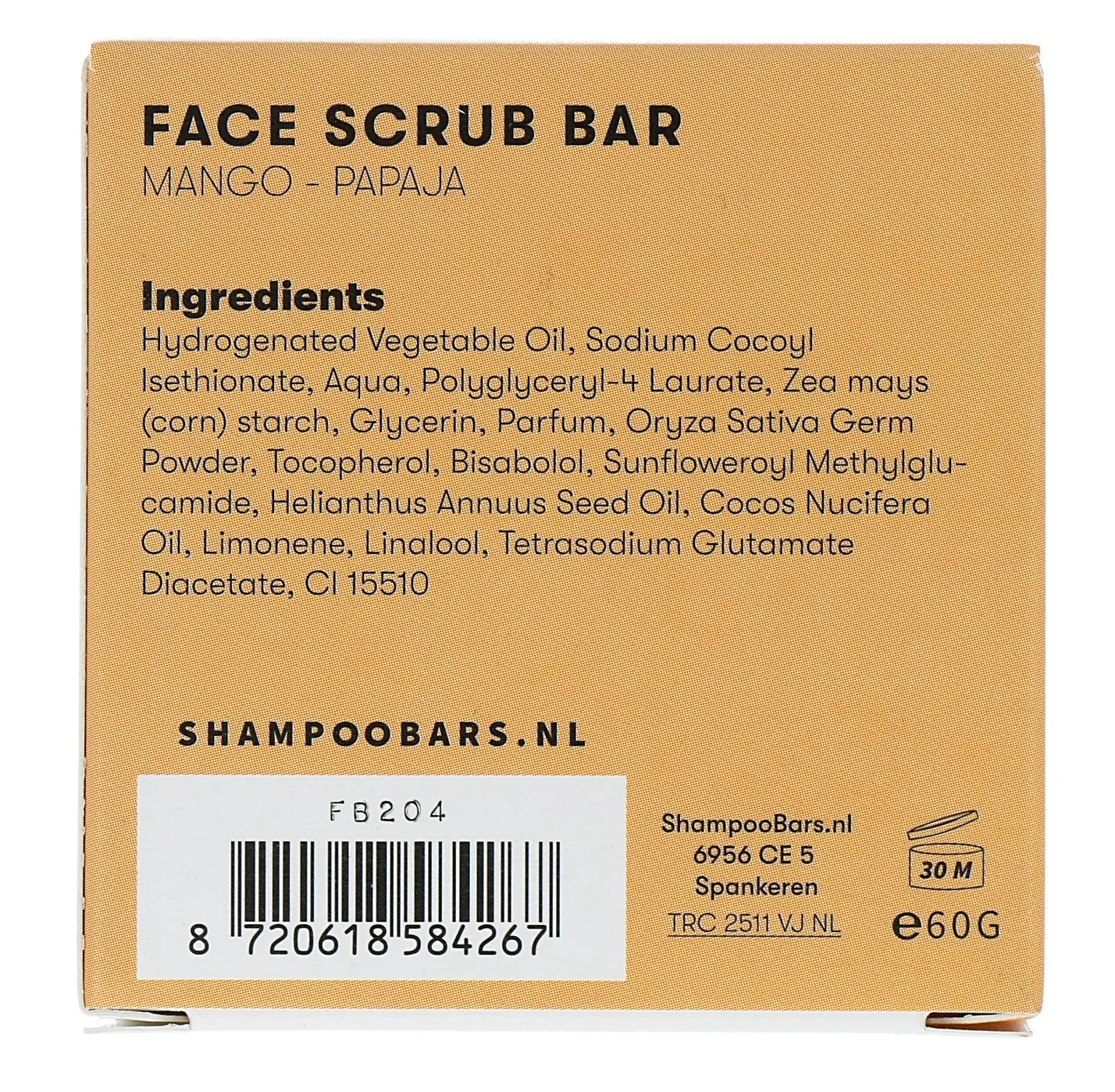Shampoo Bars Gezichtsscrub Mango en Papaja (60 gr) - image 2