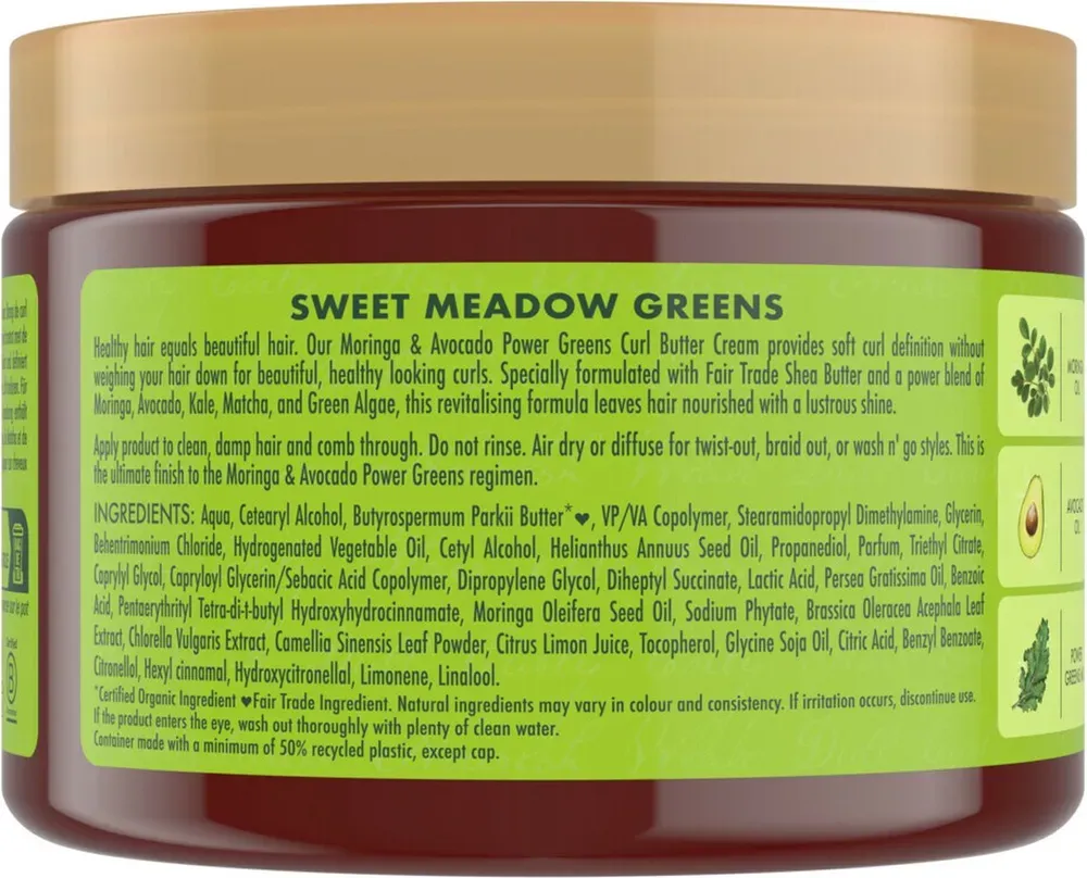 Shea Moisture Moringa & Avocado Power Greens Curl Butter Cream (326 ml)